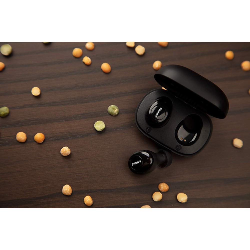 Philips Audio UpBeat TAUT102BK True Wireless TWS Black Bluetooth Earbuds (Black)